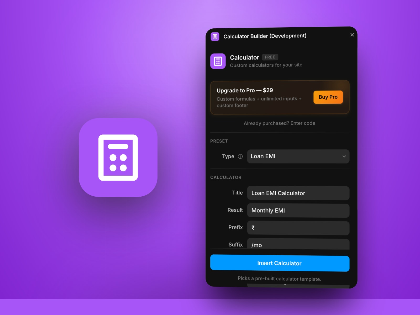 Calculator Builder