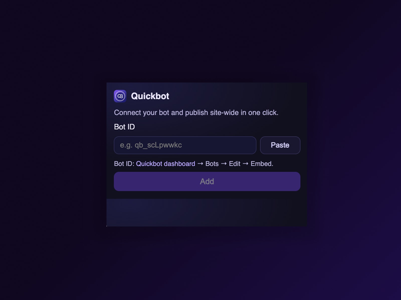 Quickbot Chat Widget