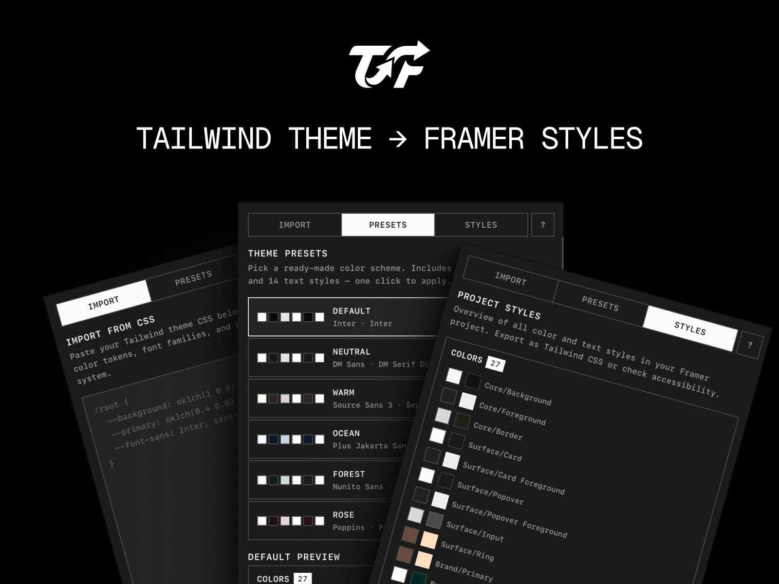 Tailwind to Framer