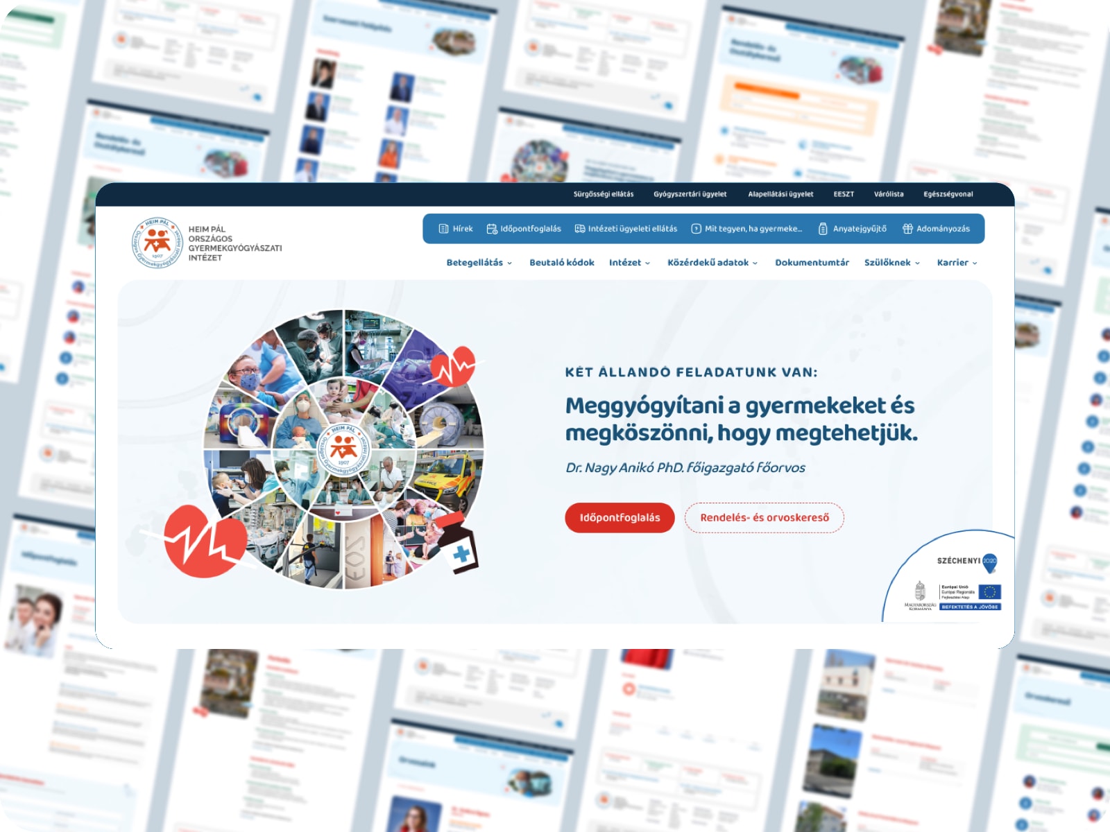 Thumbnail for Heim Pál Hospital, a Framer Experts site by ff. next.