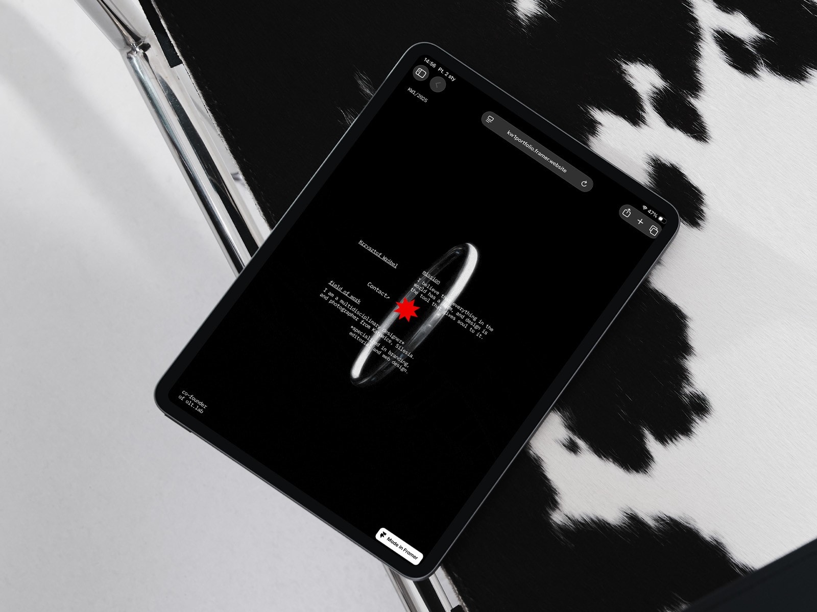 Thumbnail for kw1portfolio.site/, a Framer Experts site by Krzysztof Wróbel.