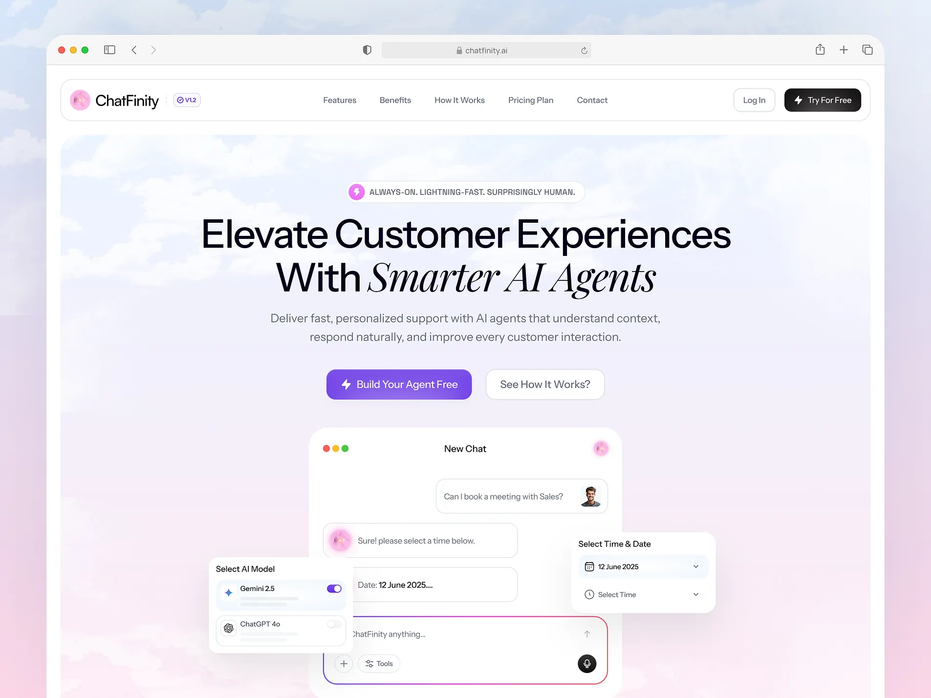 One of our most popular templates, ChatFinity ✨A modern AI chatbot template built for teams creating smarter, more human customer experiences.Explore ChatFinity on Framer.