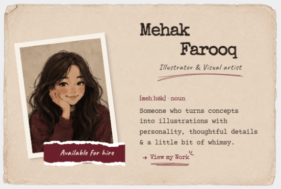 New portfolio template in progress! My brain did go: no one wants this! but heart said i still wanna make it! Here's the hero: