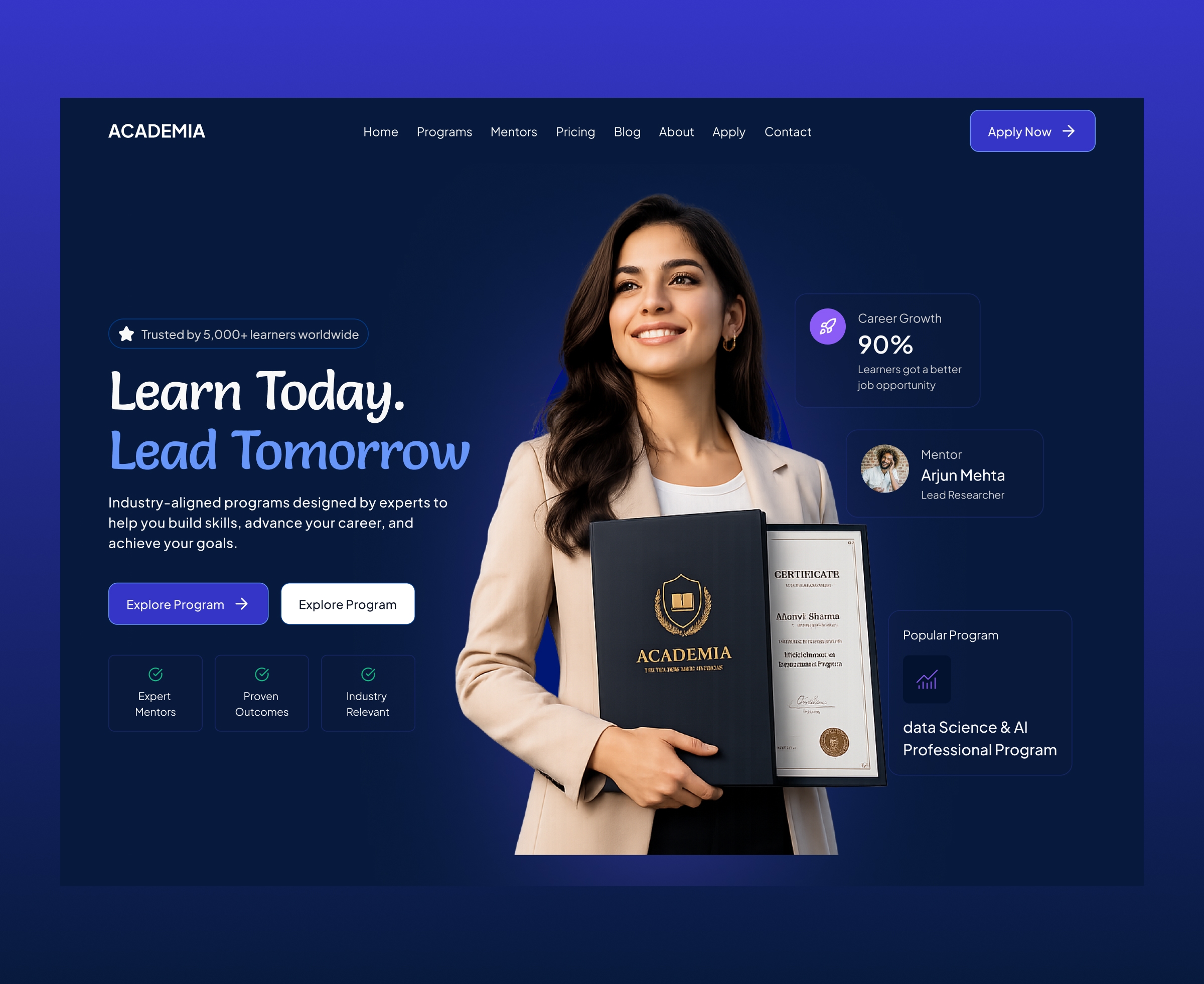 Currently designing Academia — a premium Framer template for coaching centers, bootcamps, training institutes, and online academies.My focus isn't just making it look good—it's designing a website that helps education businesses convert more visitors into students.A few things I'm focusing on: • Conversion-first layouts • Clean CMS structure • Fast performance • Premium interactions • Mobile-first experienceStill a work in progress, but I'm excited to share more soon. 👀#Framer #UIDesign #ProductDesign #WebDesign #FramerTemplate #DesignInPublic