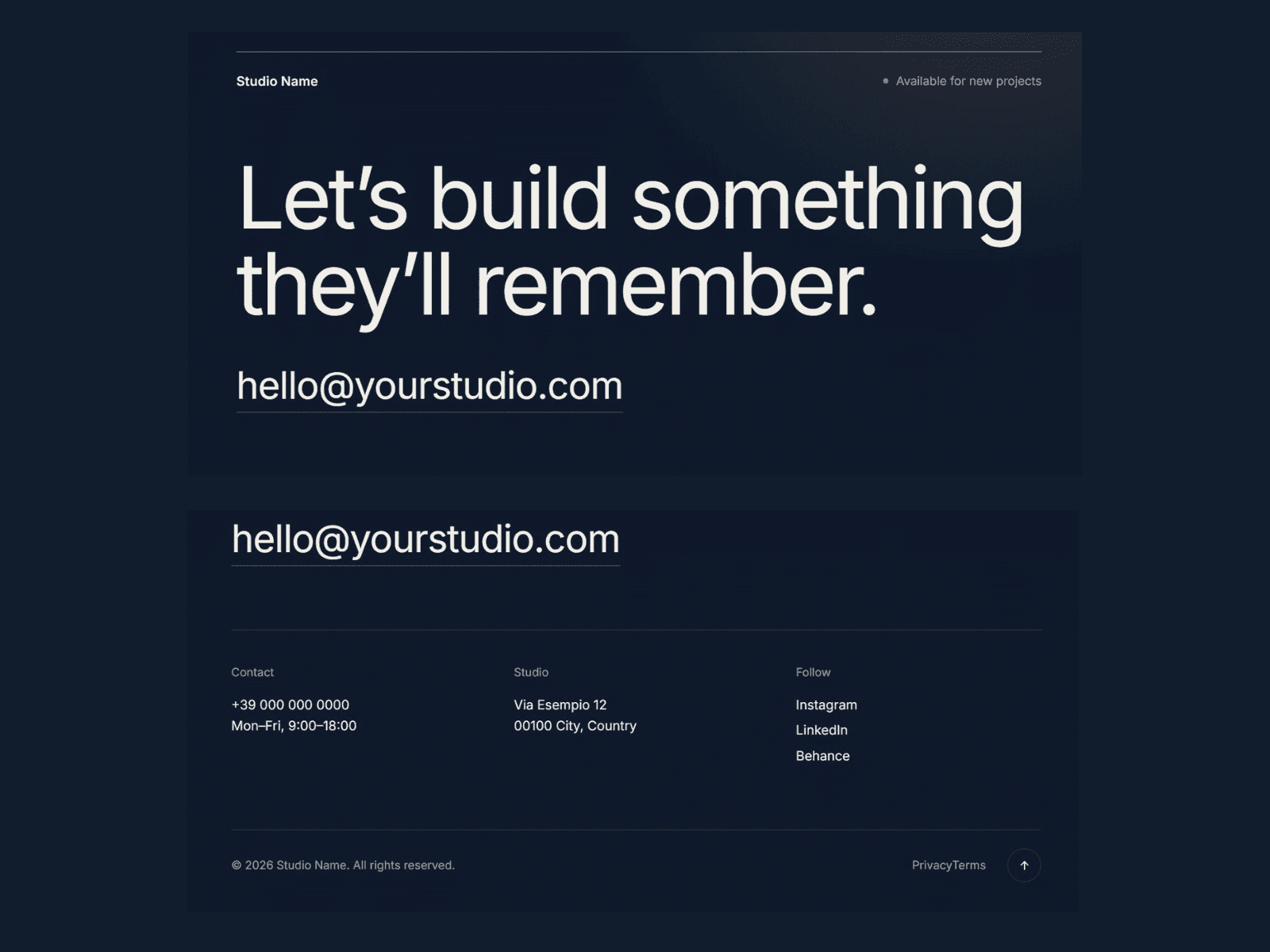 Footer Animation
