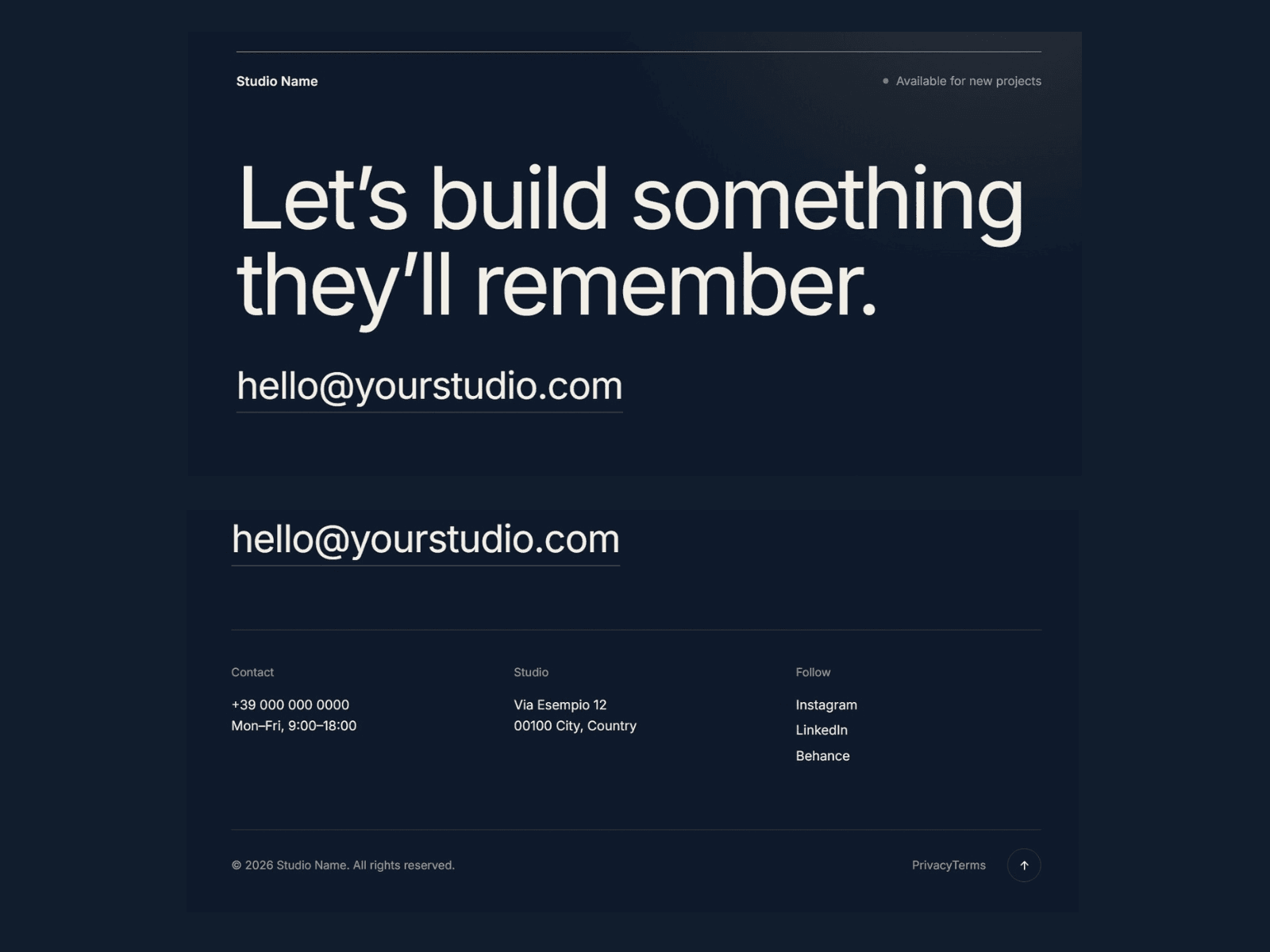 Footer Animation