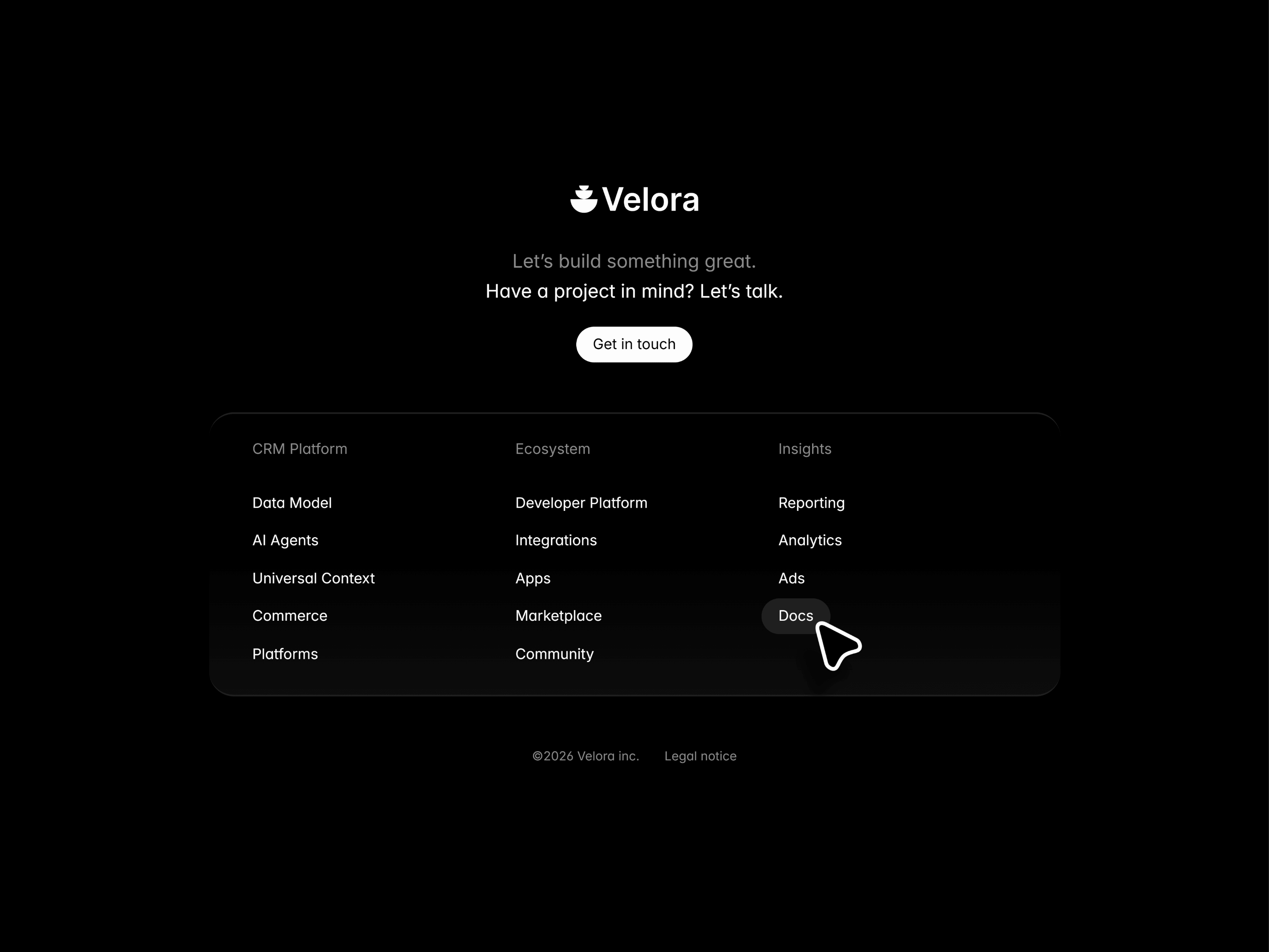 Velora Footer