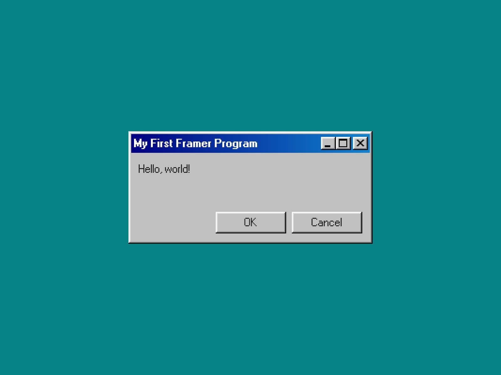 Windows 98 Dialog