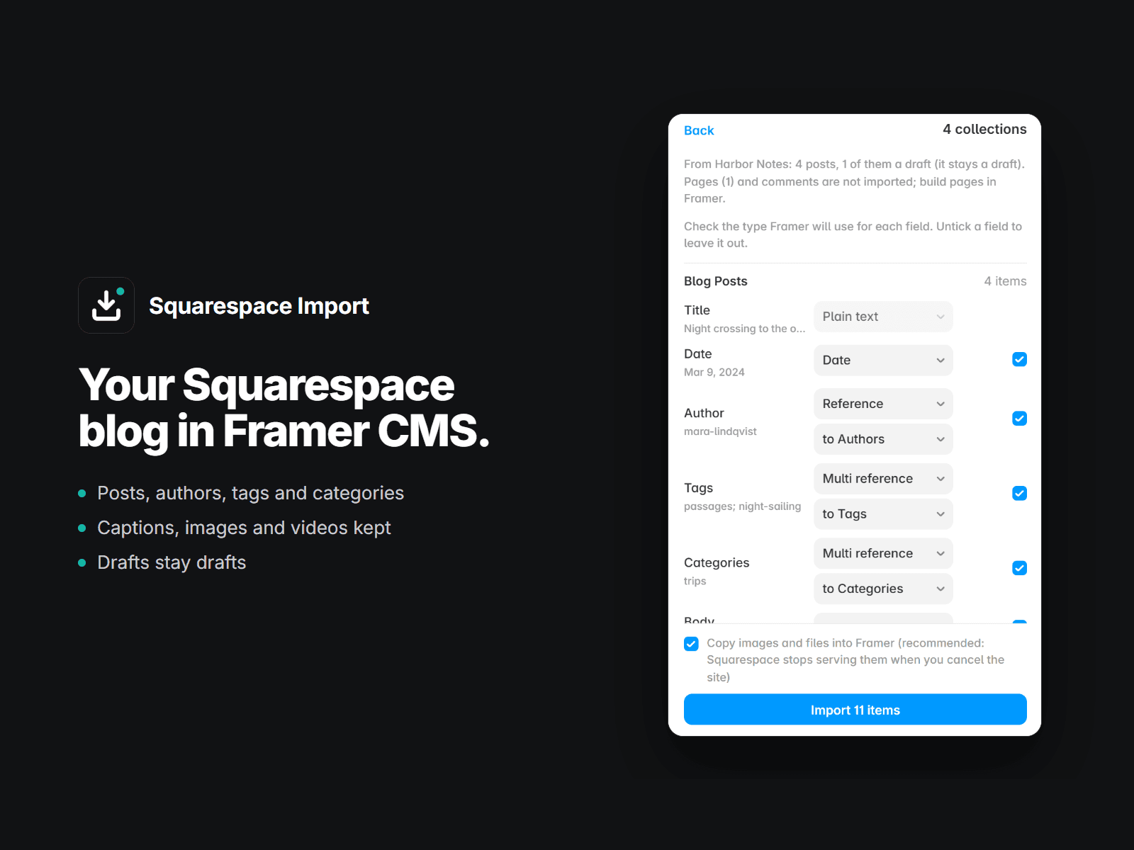 Squarespace Import