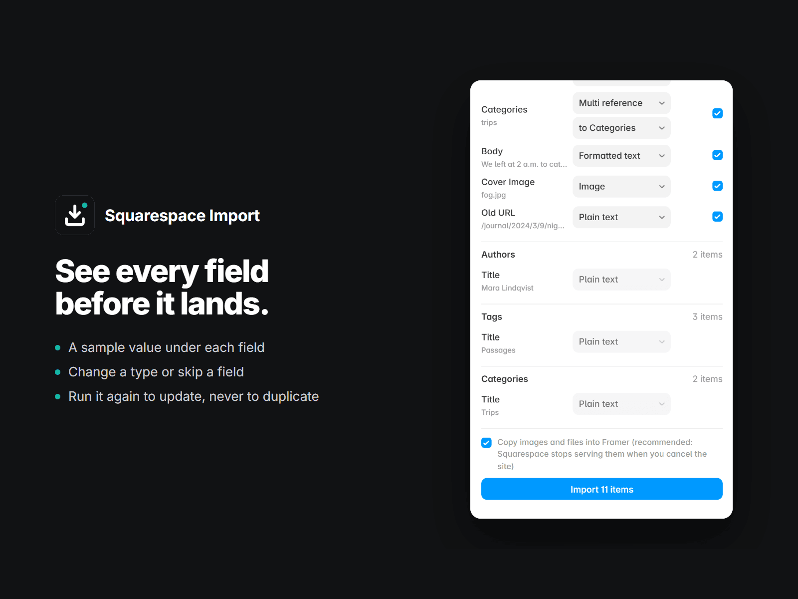 Squarespace Import