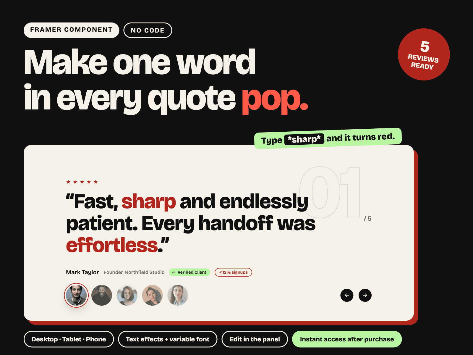 Highlighted Slider