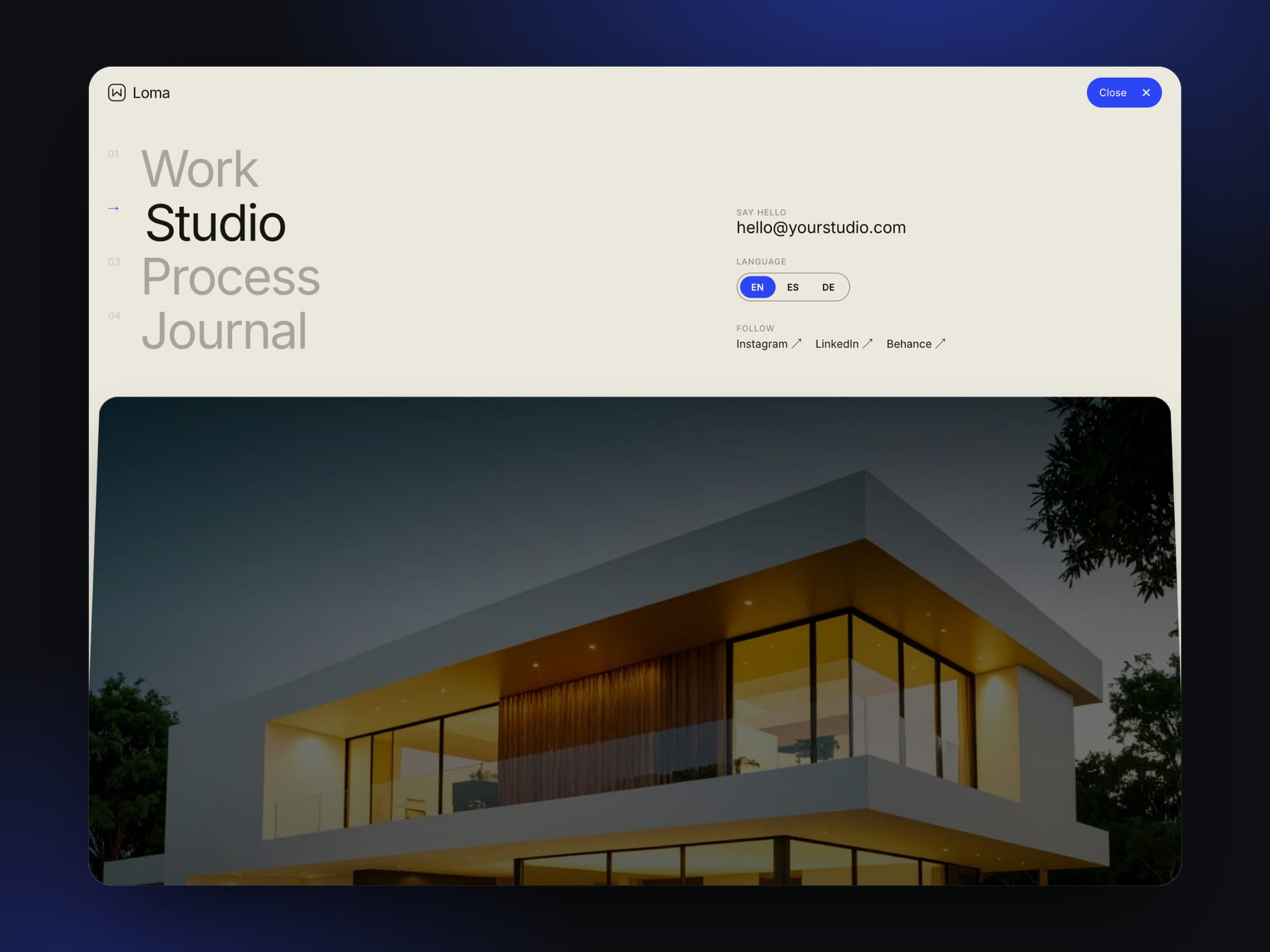 Hinge Menu