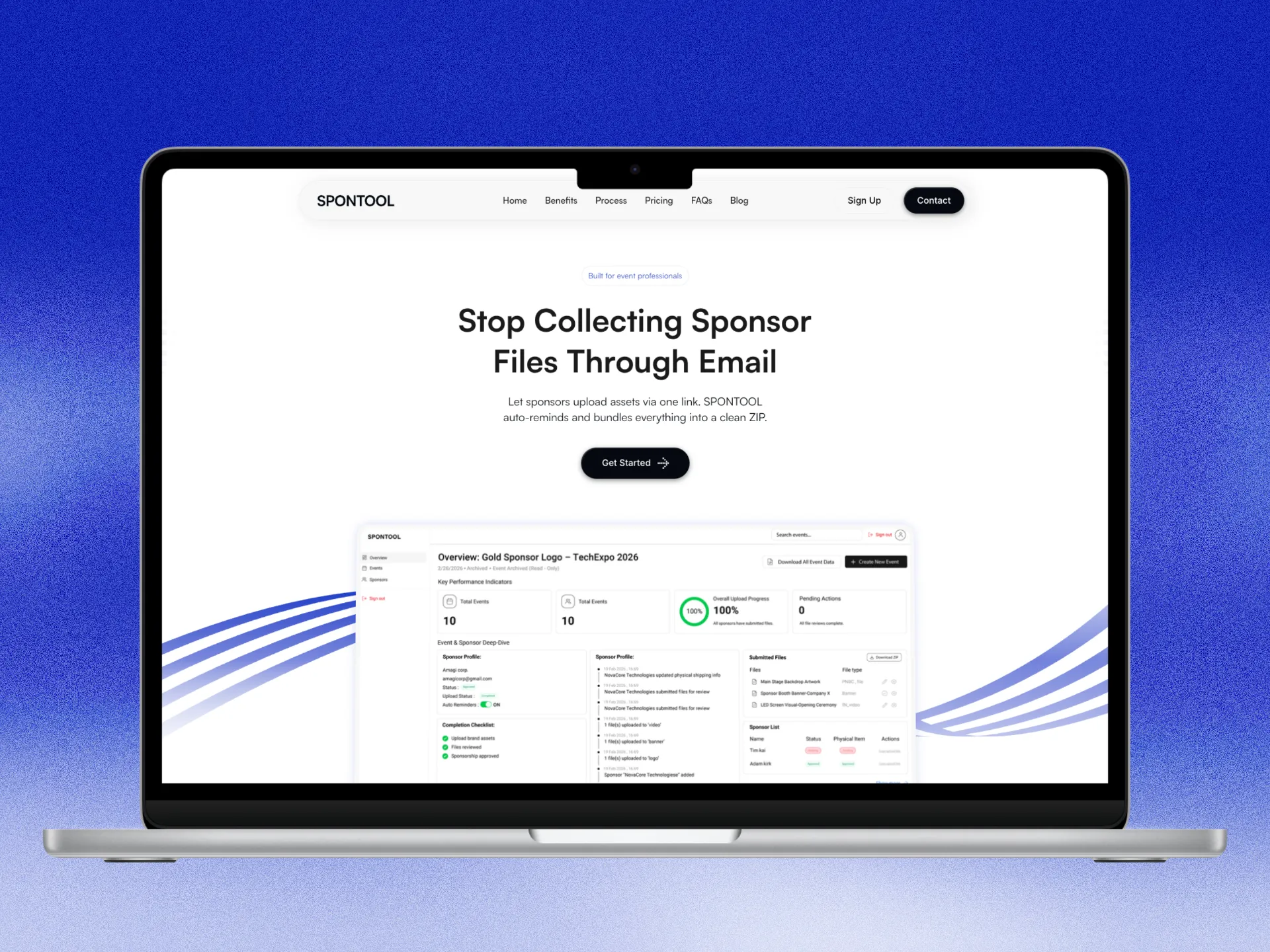 A project from the portfolio: Spontool, a sponsor asset collection SaaS.Designed in Figma and built in Framer - homepage, contact, legal pages, CMS blog with dynamic SEO, and a full pricing section redesign to a usage-based tier model. A five-month engagement from first design to final pricing update.Live: spontool.com