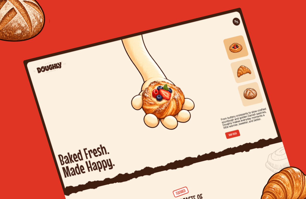 Doughly — Bakery Tem