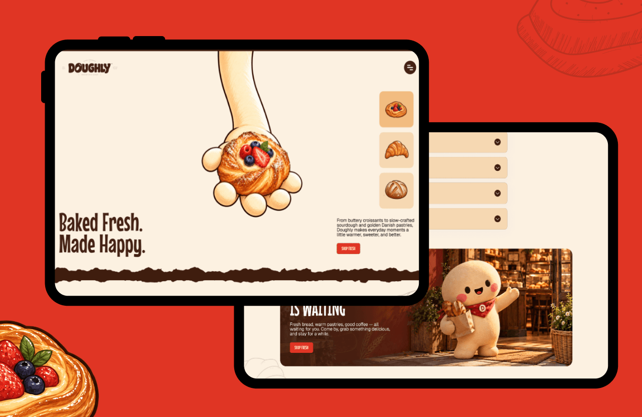 Doughly — Bakery Tem