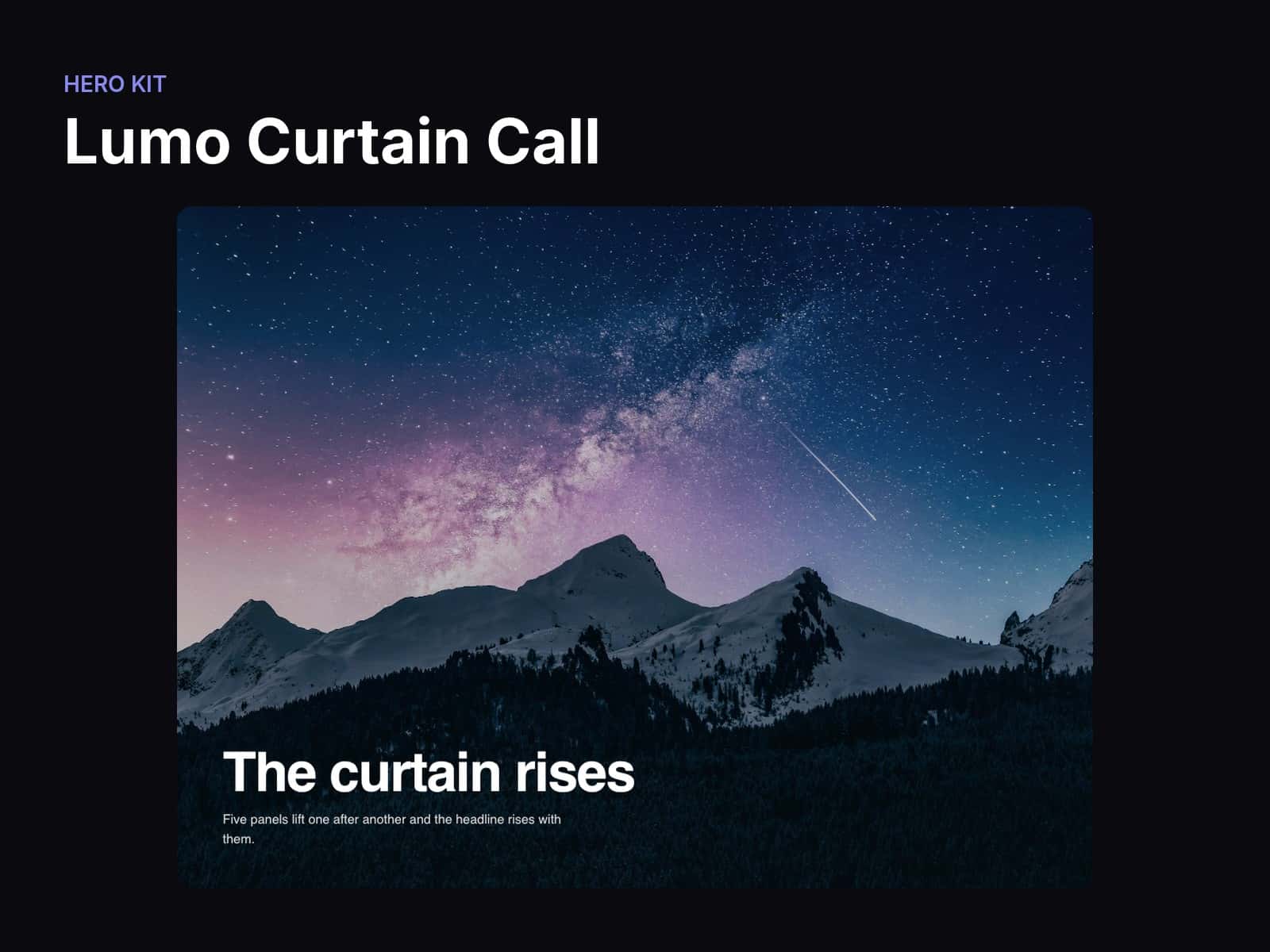 Lumo Curtain Call