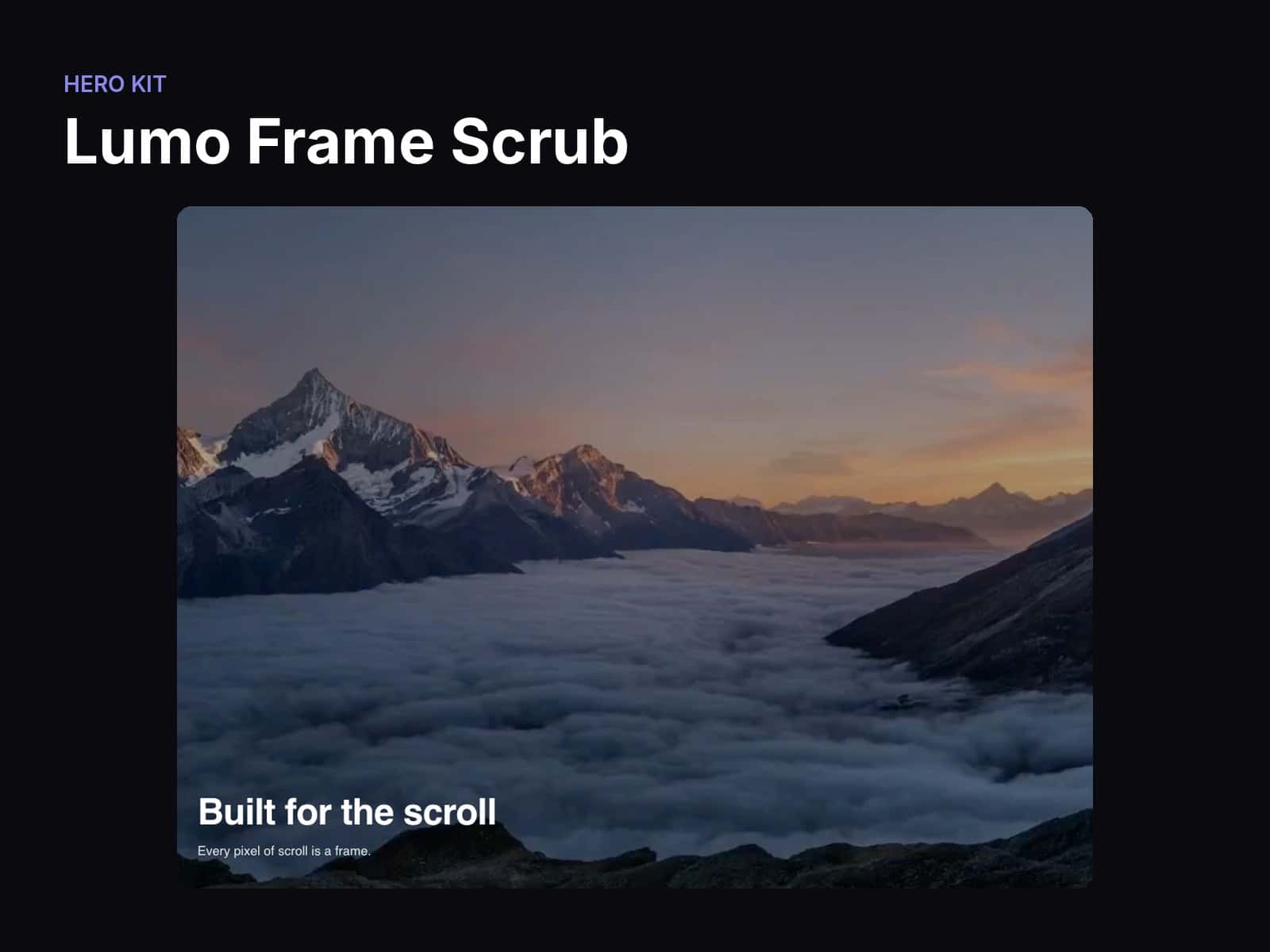 Lumo Frame Scrub