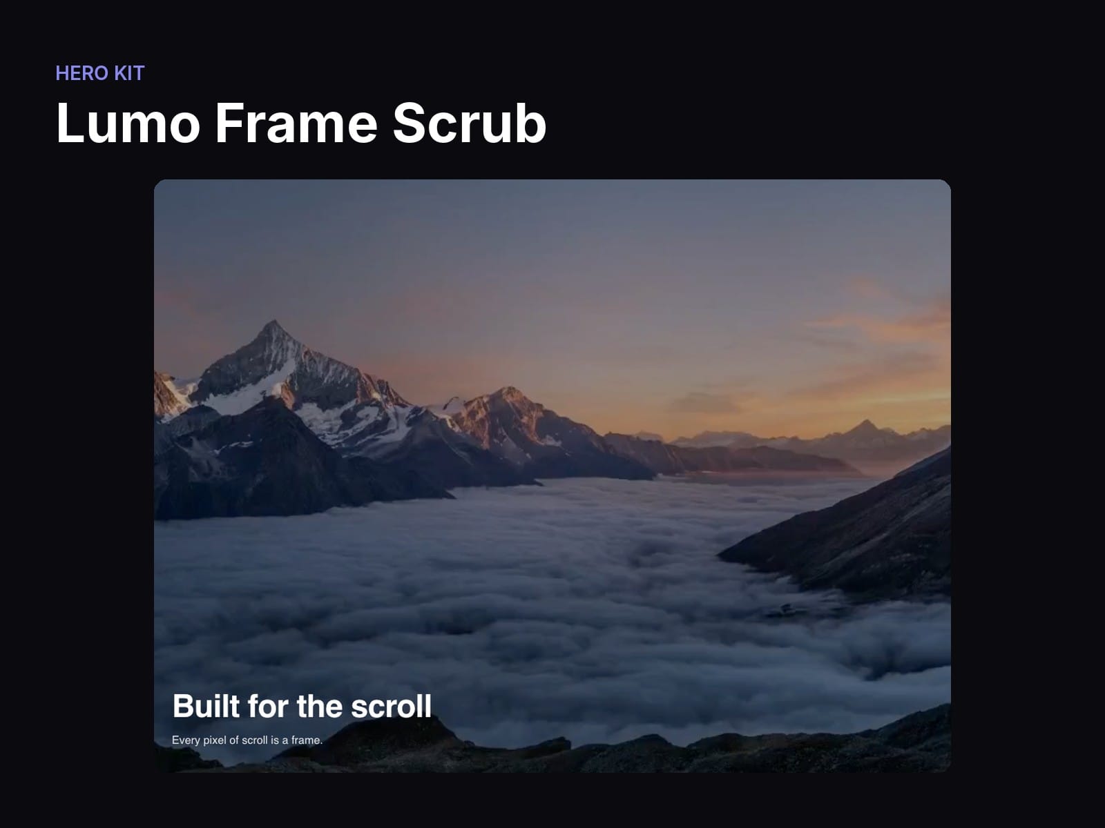 Lumo Frame Scrub