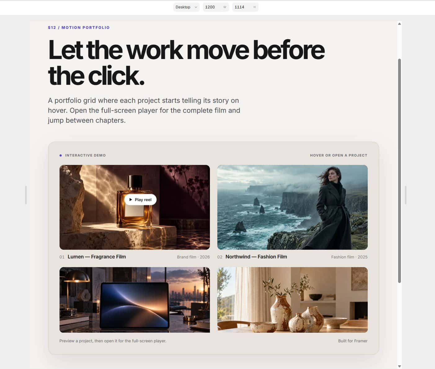 Showreel Hover