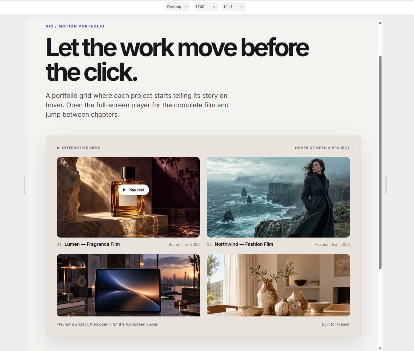 Showreel Hover
