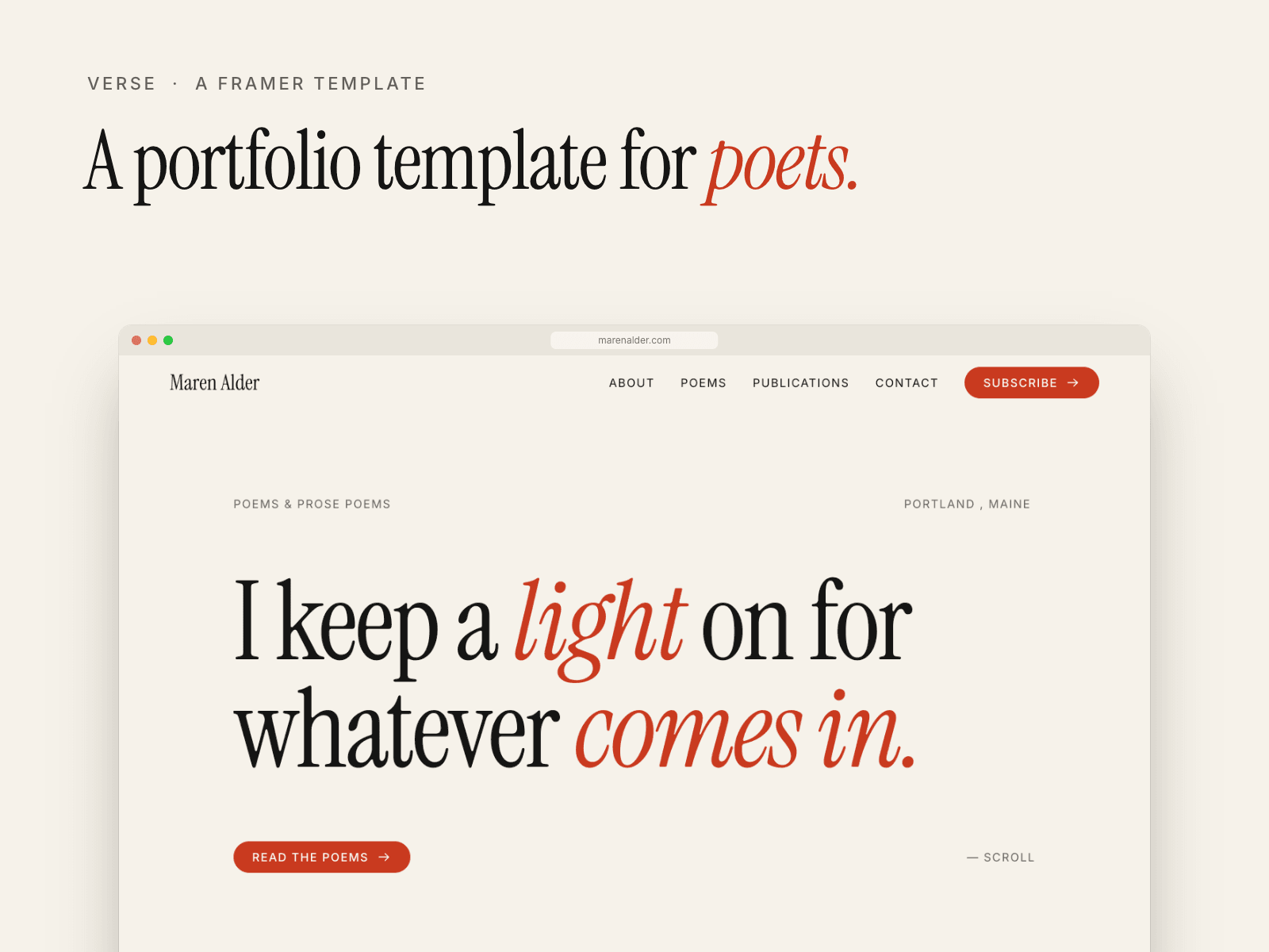 Verse for Poets