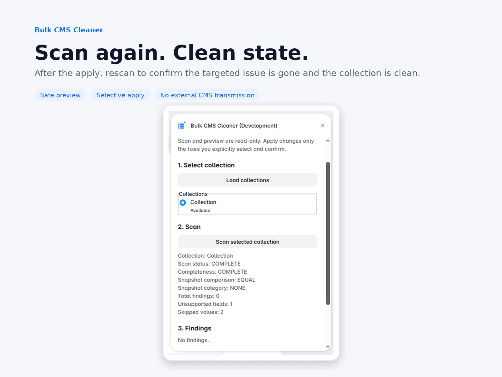 Bulk CMS Cleaner