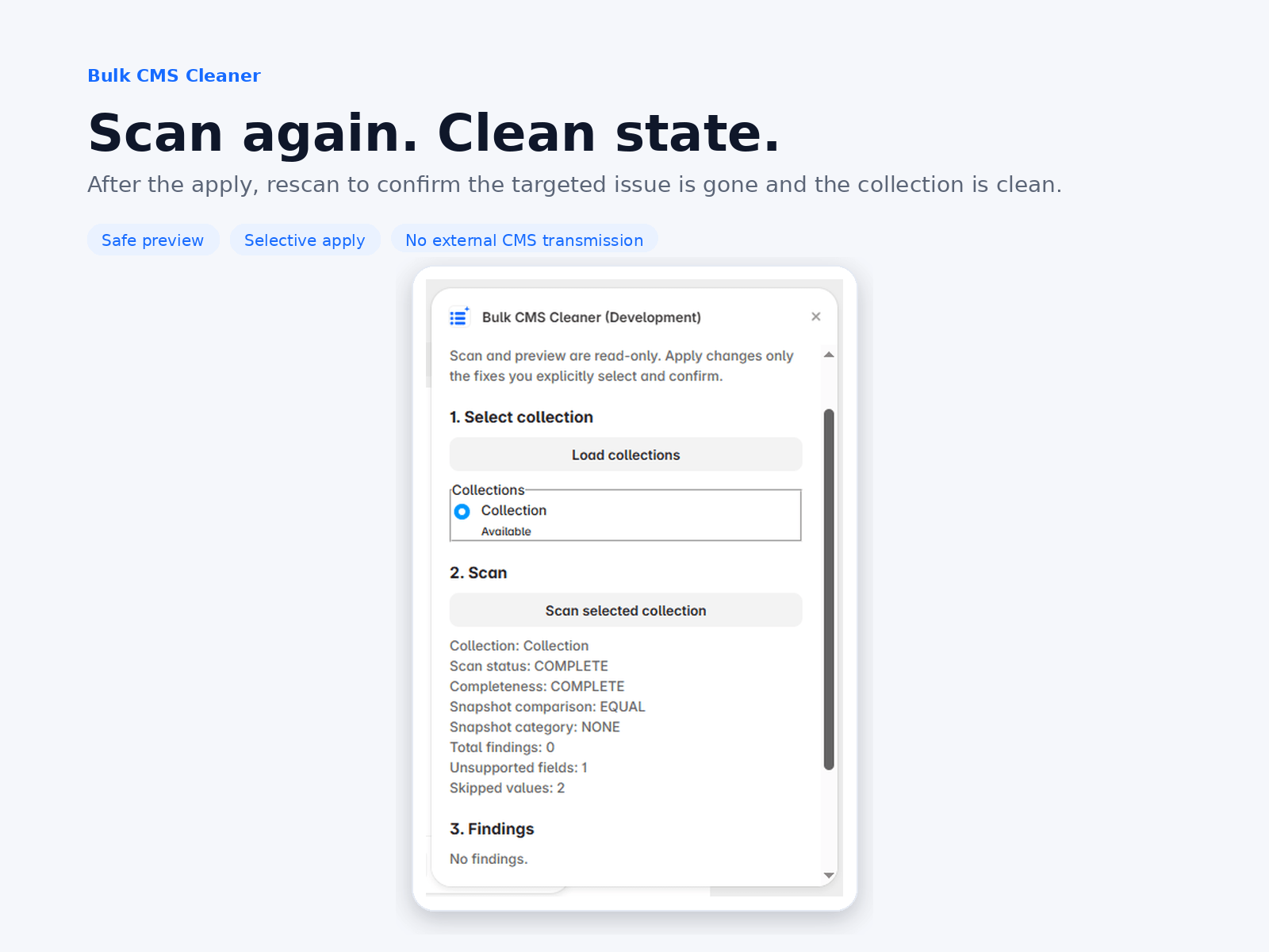 Bulk CMS Cleaner