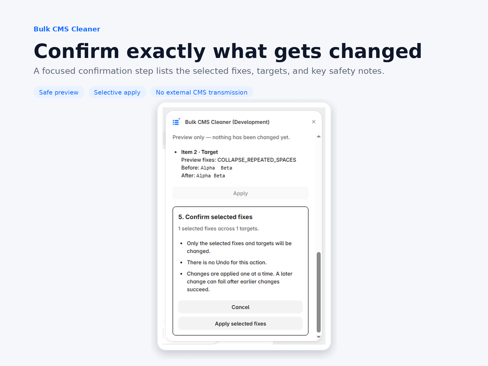 Bulk CMS Cleaner