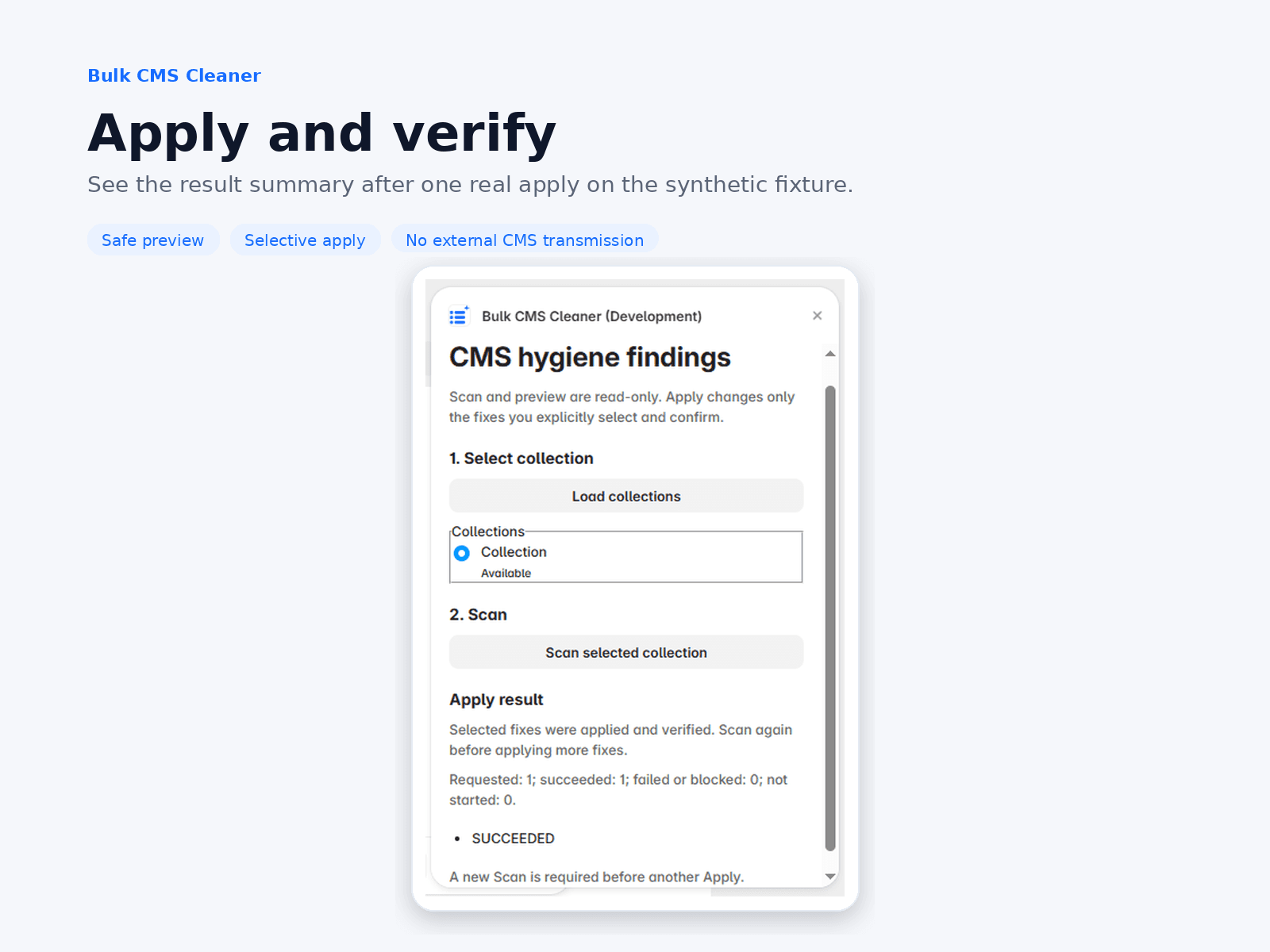 Bulk CMS Cleaner