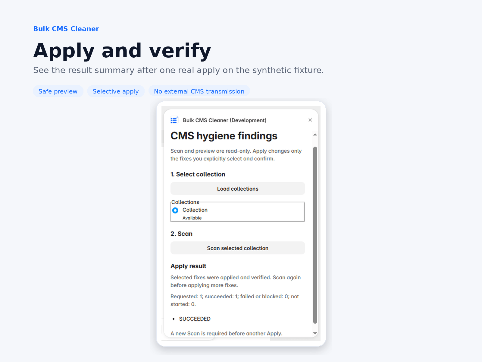 Bulk CMS Cleaner