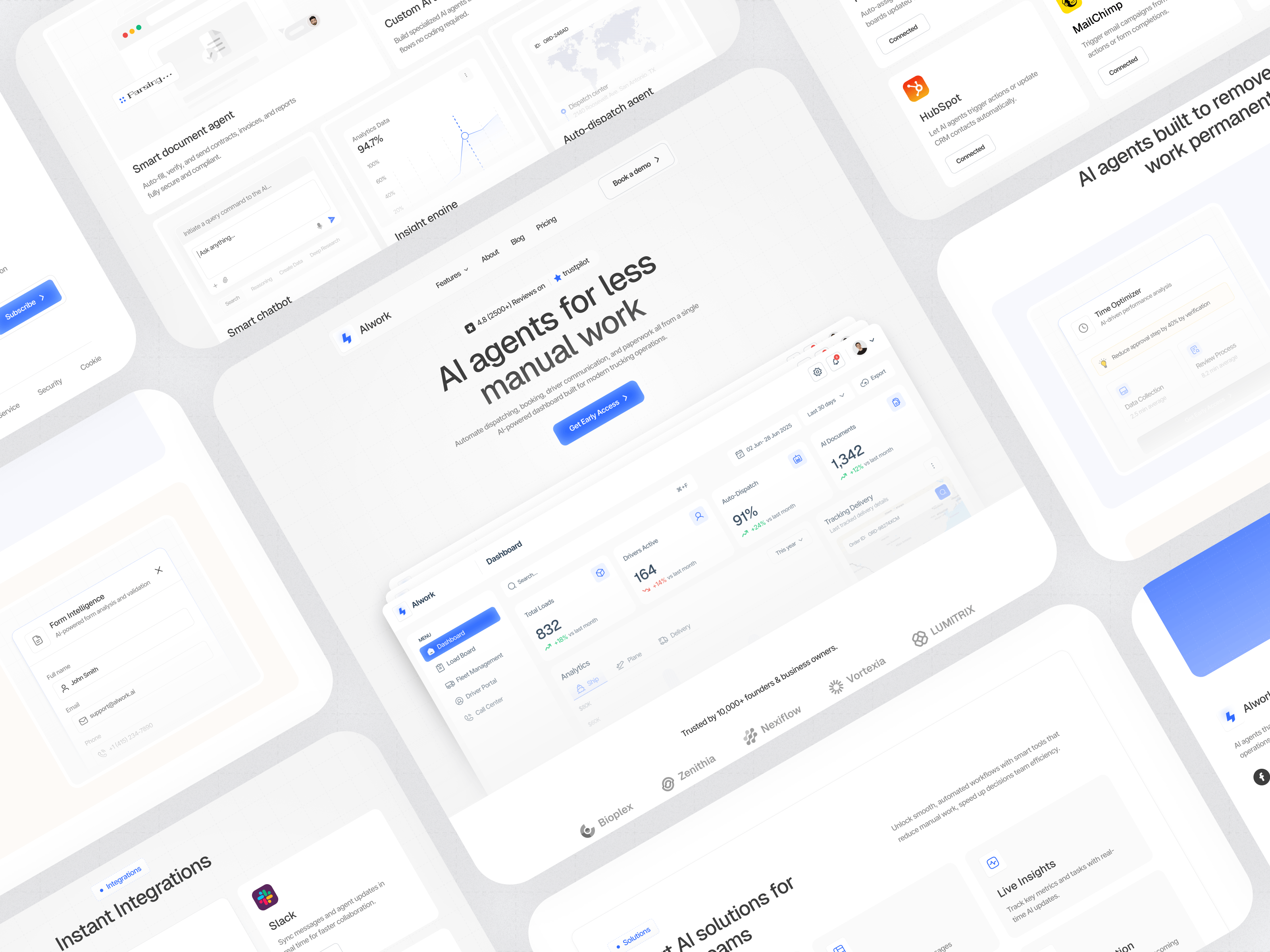 Free to use. Made for you - https://framer.link/cKeJMRbThe dashboard in this template shows loads, drivers, and auto-dispatch rates.Not "analytics." Not a chart with unlabelled axes. A logistics dispatch board.That was a deliberate risk, and it is the thing I would defend hardest.Generic AI templates all have the same hero mock - a purple gradient, three floating cards, numbers that mean nothing. It works for everyone, which means it convinces no one.A visitor evaluating an AI product looks at the dashboard mock for about two seconds and asks one question: does this thing do work that resembles mine?An abstract chart cannot answer that. A dispatch board can, and if the visitor runs a fleet, it just did.→ Pick one vertical for the hero mock→ Real column headers, real row labels→ Make it swappable, but ship it specificThe counter argument is that specificity narrows the audience. In practice, vagueness narrows it more. Nobody has ever recognised themselves in a placeholder.Specific is easier to change than convincing.