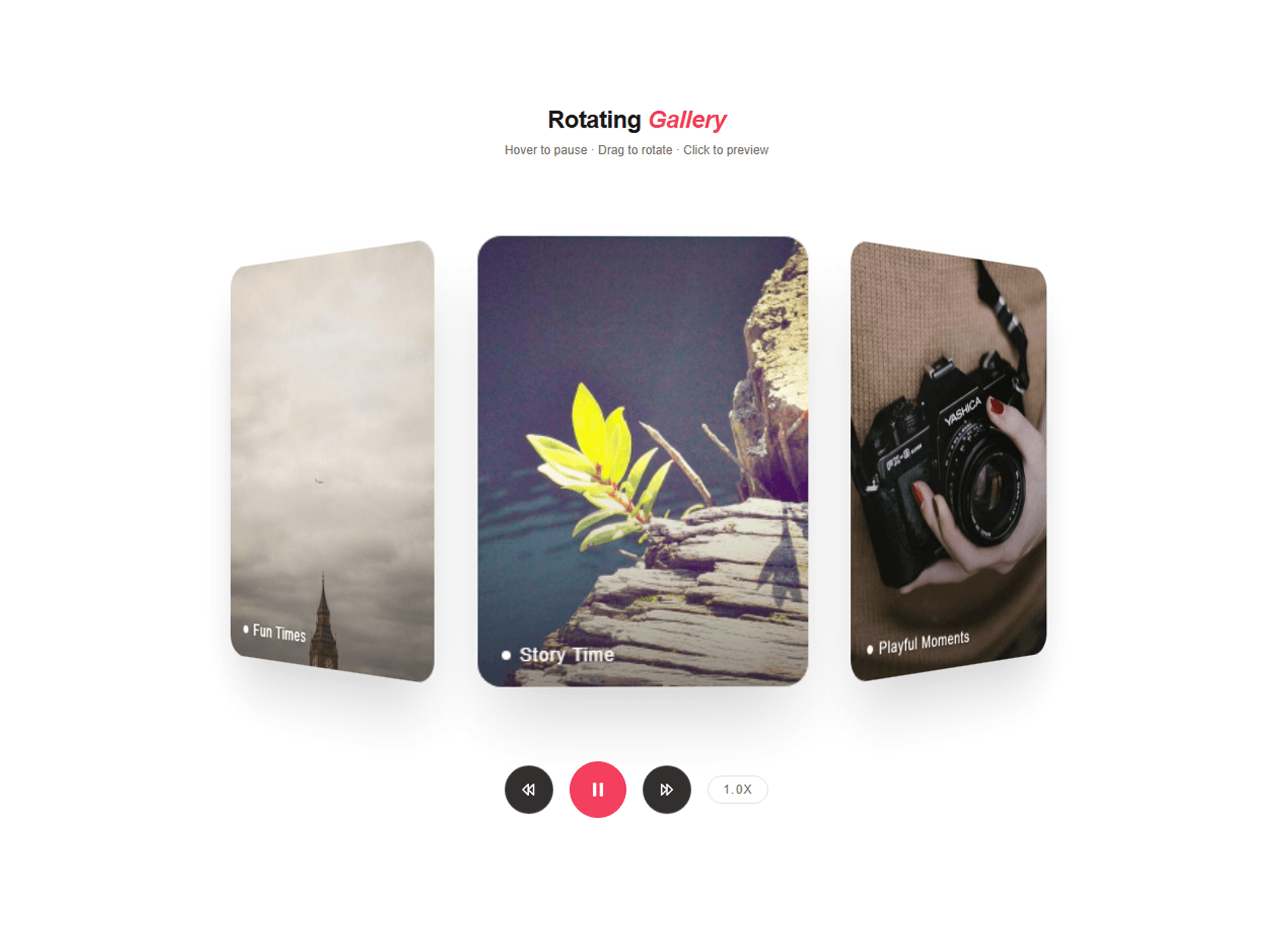 Gallery 3D Rotating