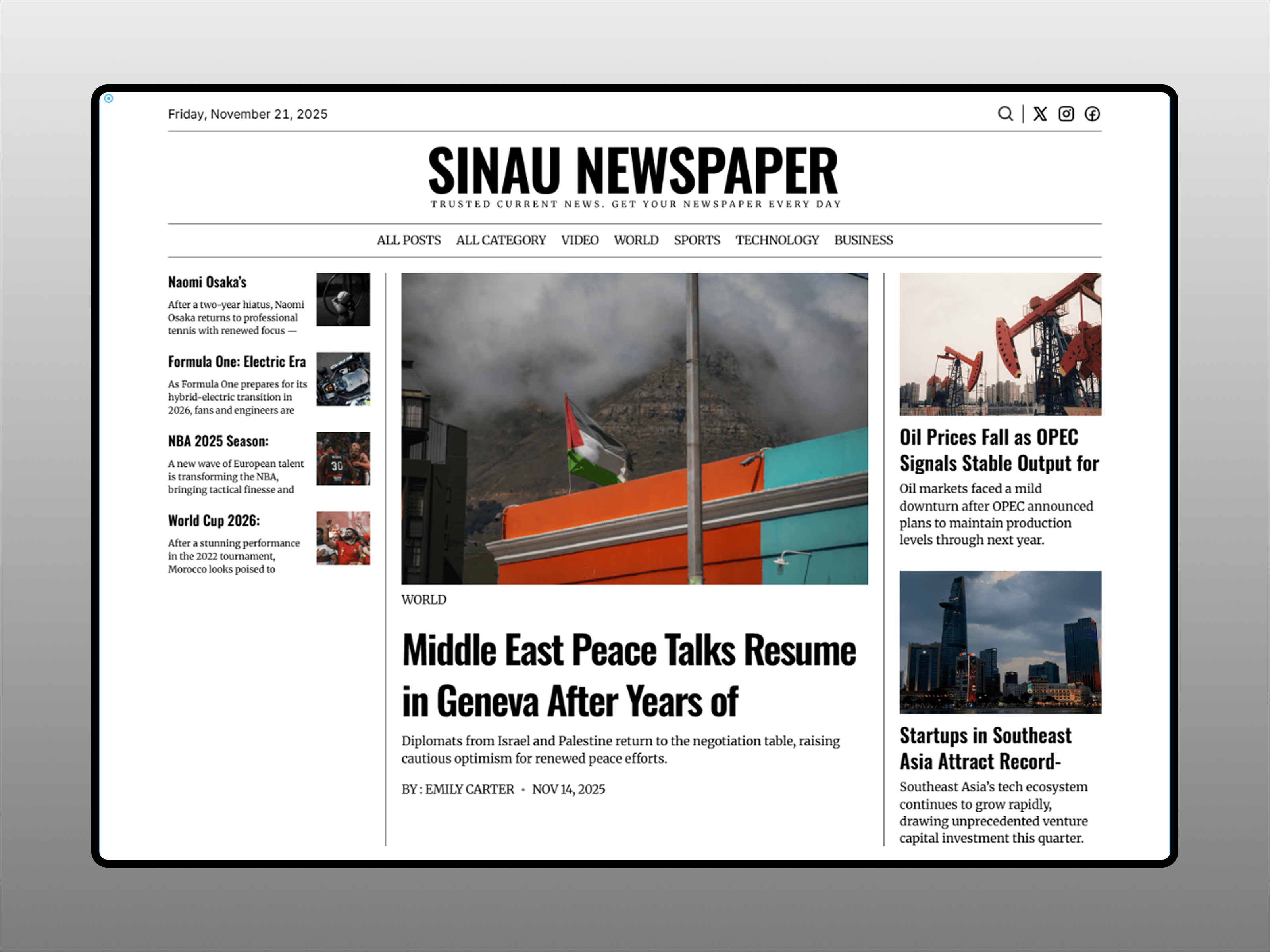 Sinau newspaper