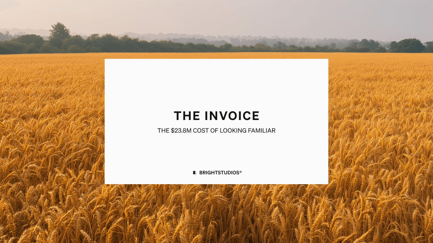 An ice cream brand went bankrupt this month because a judge ruled its pints copied Van Leeuwen's trade dress and made it hand back $23.8M. Every dollar the look ever earned.The ruling turned on one word: deliberately. Intent is discoverable. The reference deck with the competitor pinned as "target" becomes evidence.Your "make it feel like Linear" slide is the same slide. Nobody will sue you. You just pay differently: every impression you buy trains buyers to recognize their codes, not yours.Write the quality you admire in words. Don't pin the screenshot. Read on Linkedin Read on X Read on Substack