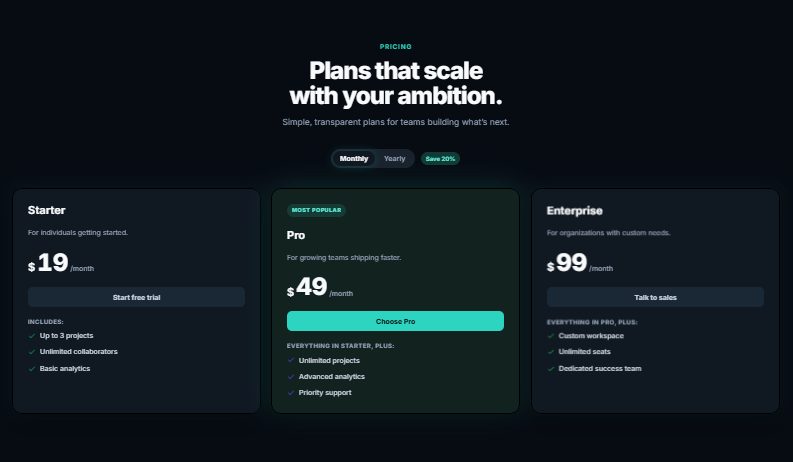TaqiFX Pricing Deck