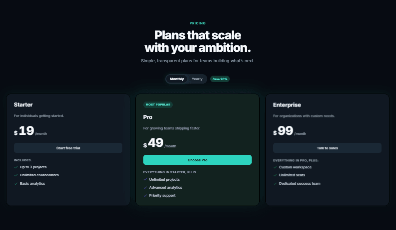 TaqiFX Pricing Deck