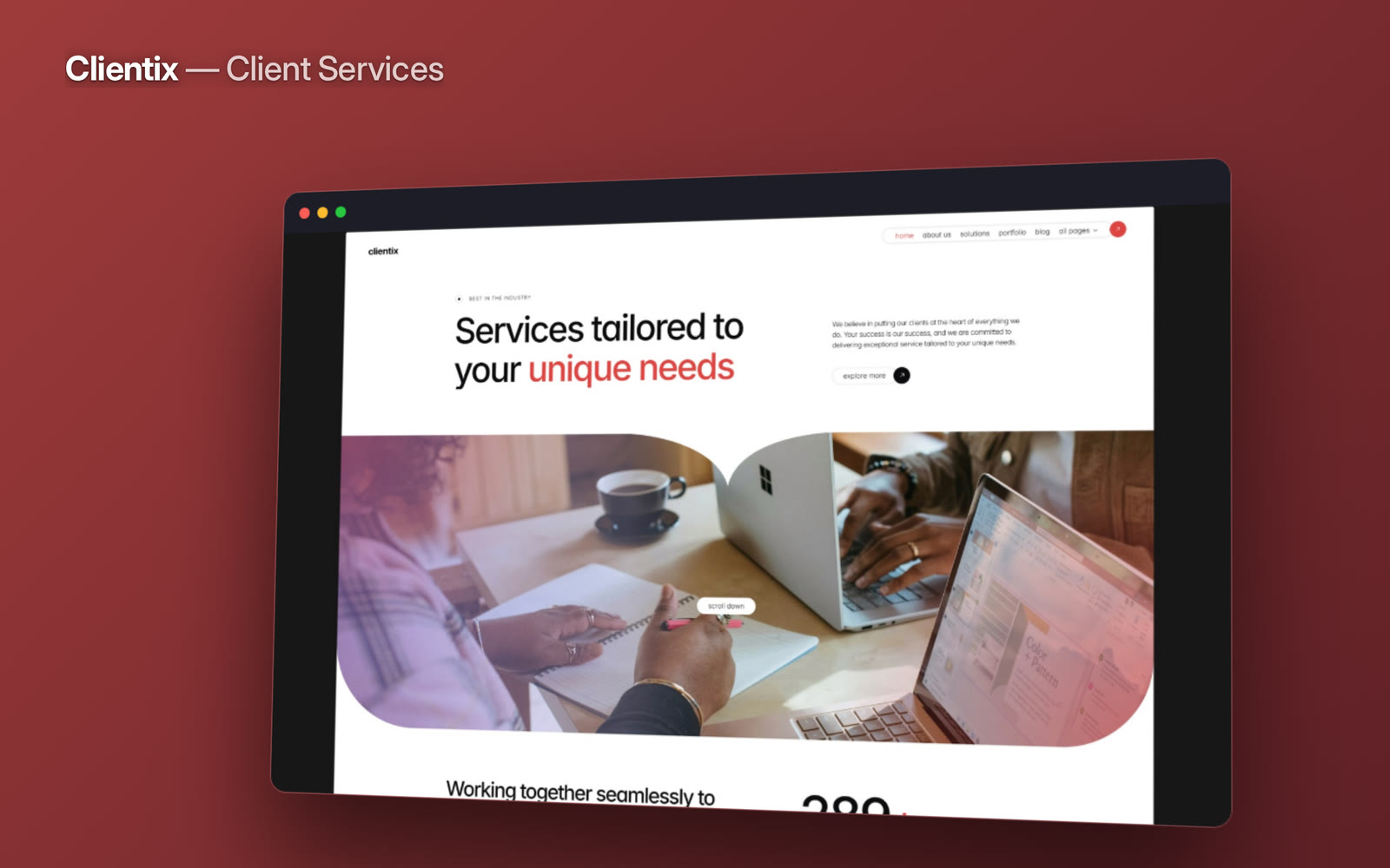 The section I rebuilt most on this one was the case studies.Clientix names the outcome before the method — management, financial and marketing services each with a result attached, because the decision-maker skimming it has about forty seconds and no patience for methodology.Live preview → https://clientix-template.framer.website/Make Clientix yours →#framer #framertemplate #framerexpert #webdesign #nocode #consulting #professionalservices #b2b #agency