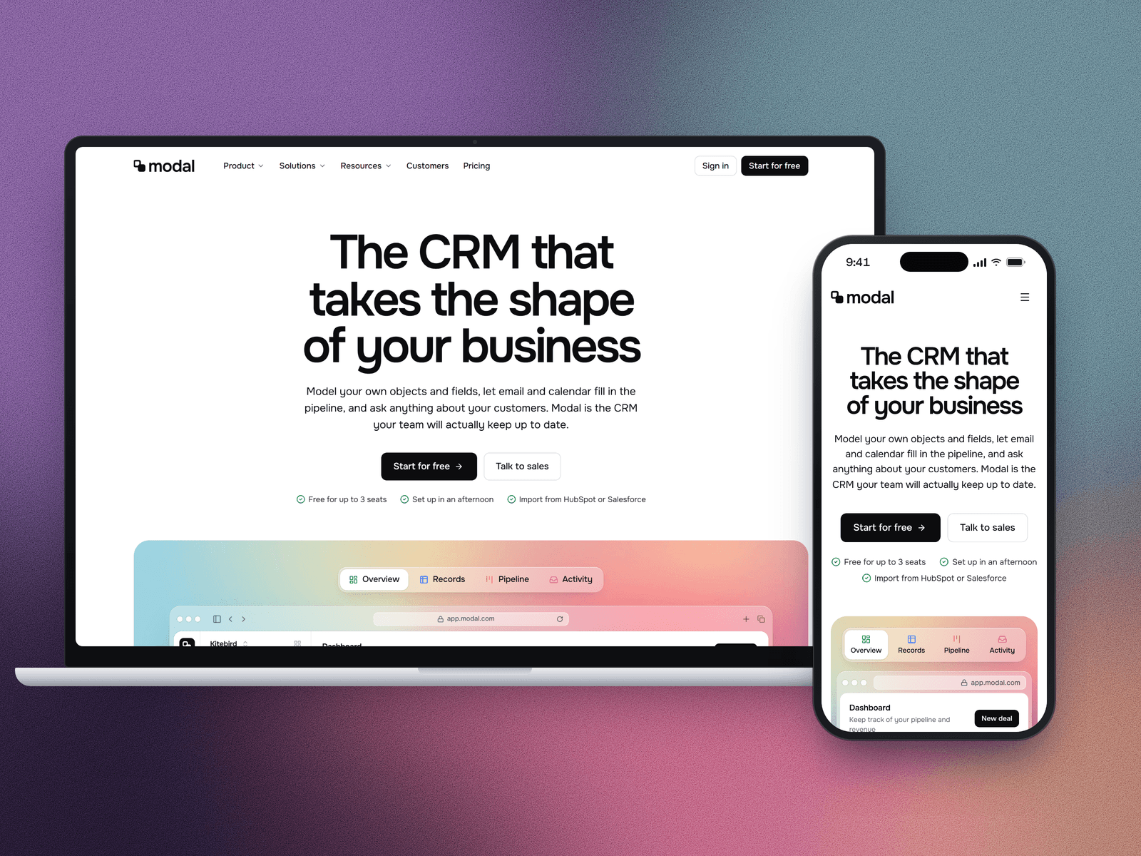 Modal CRM