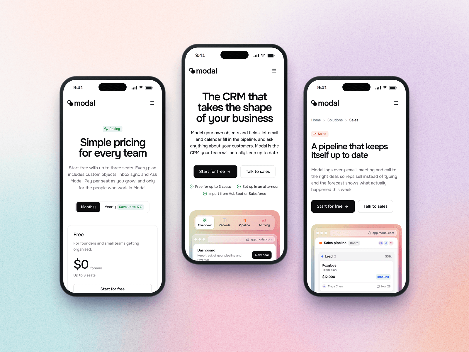 Modal CRM