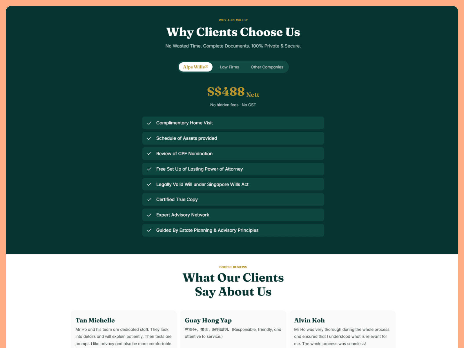Alps Wills Website