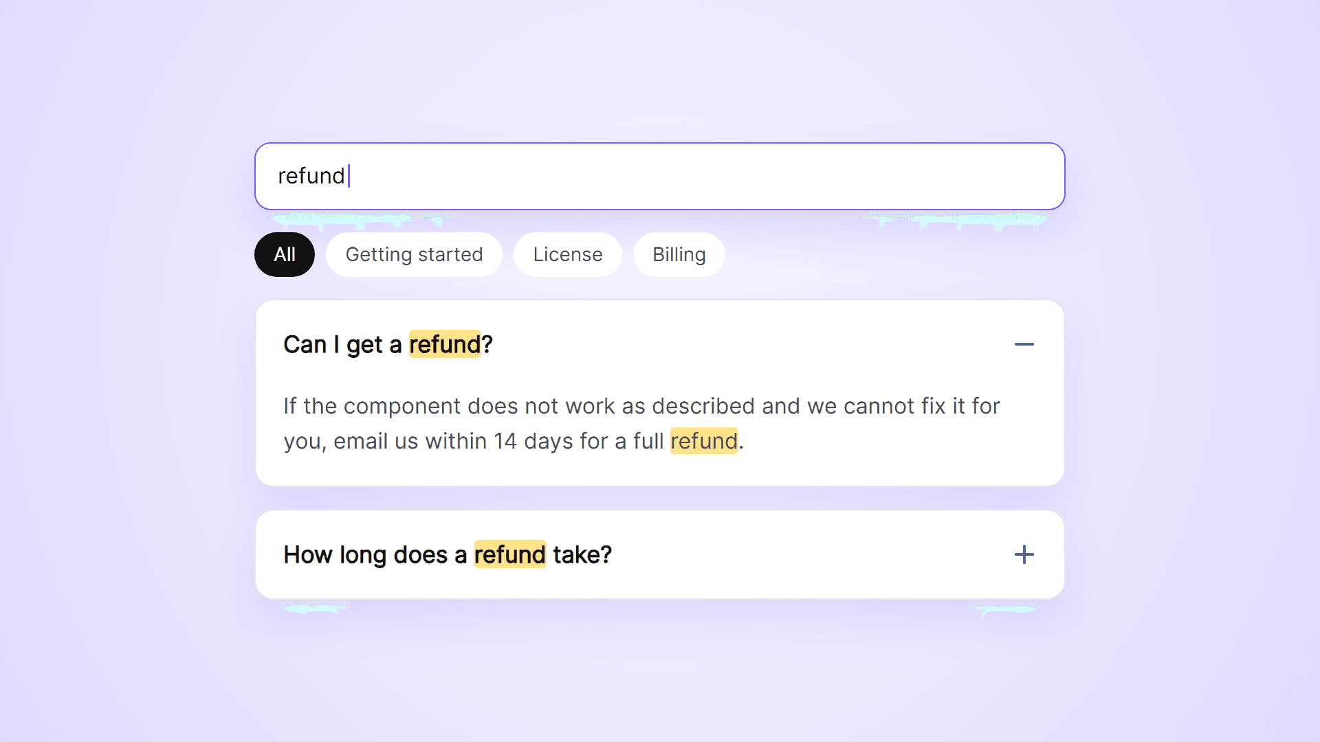 Searchable FAQ