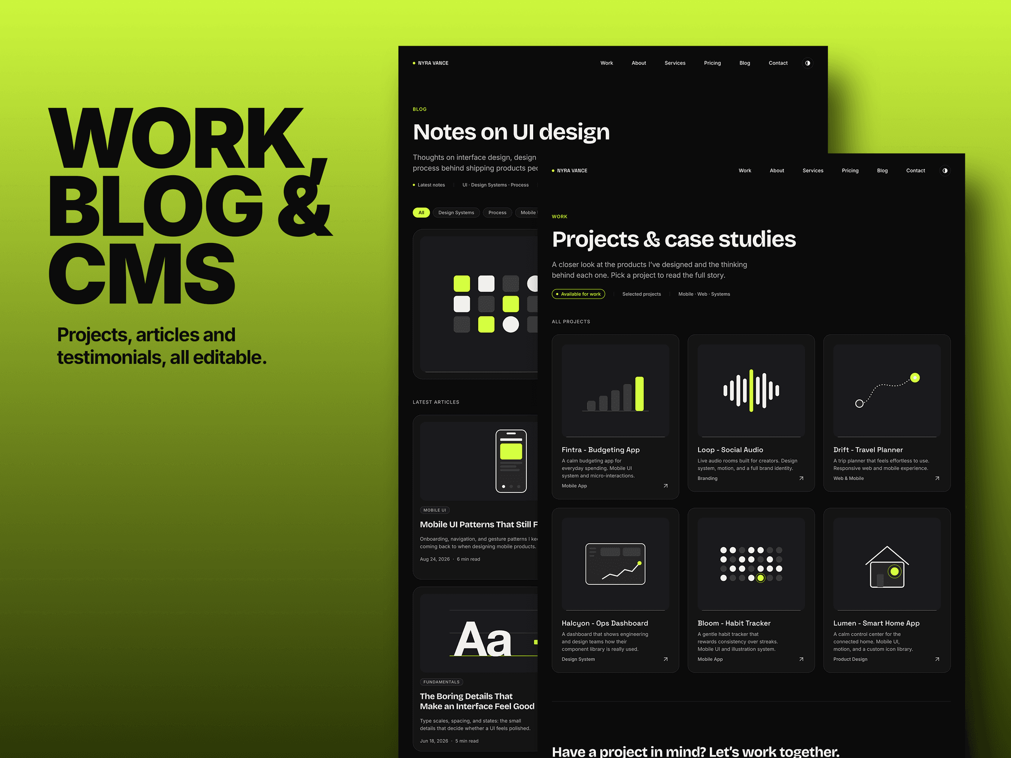 Nyra UI designer