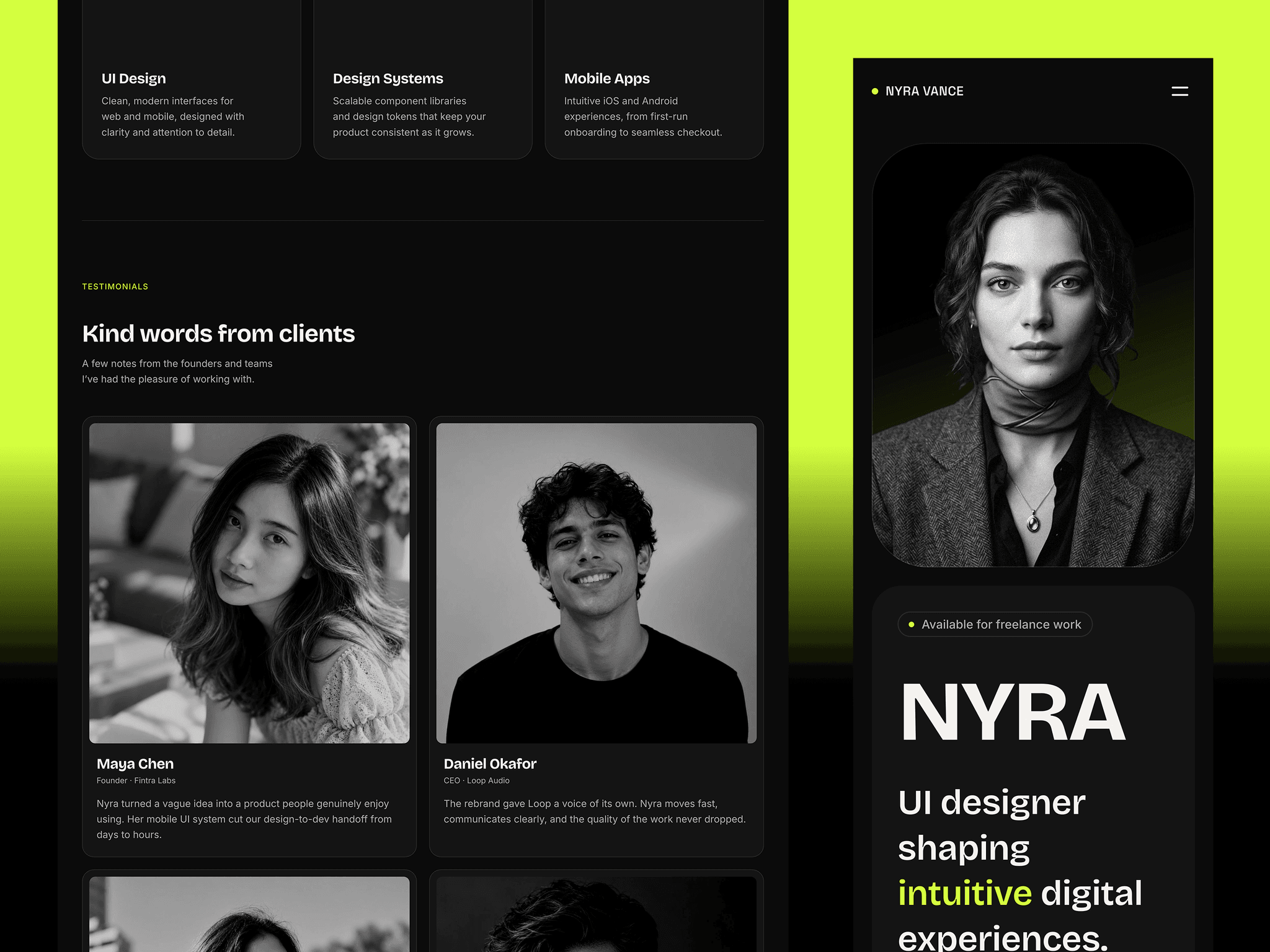 Nyra UI designer
