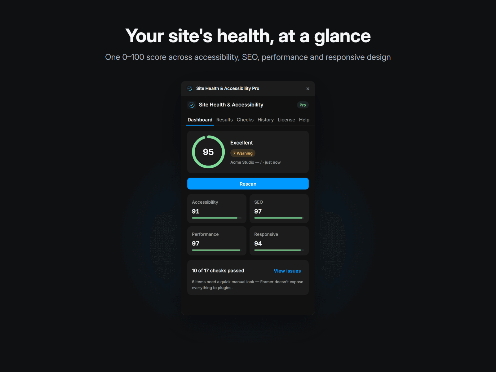 Framer Site Health Accessibility Pro