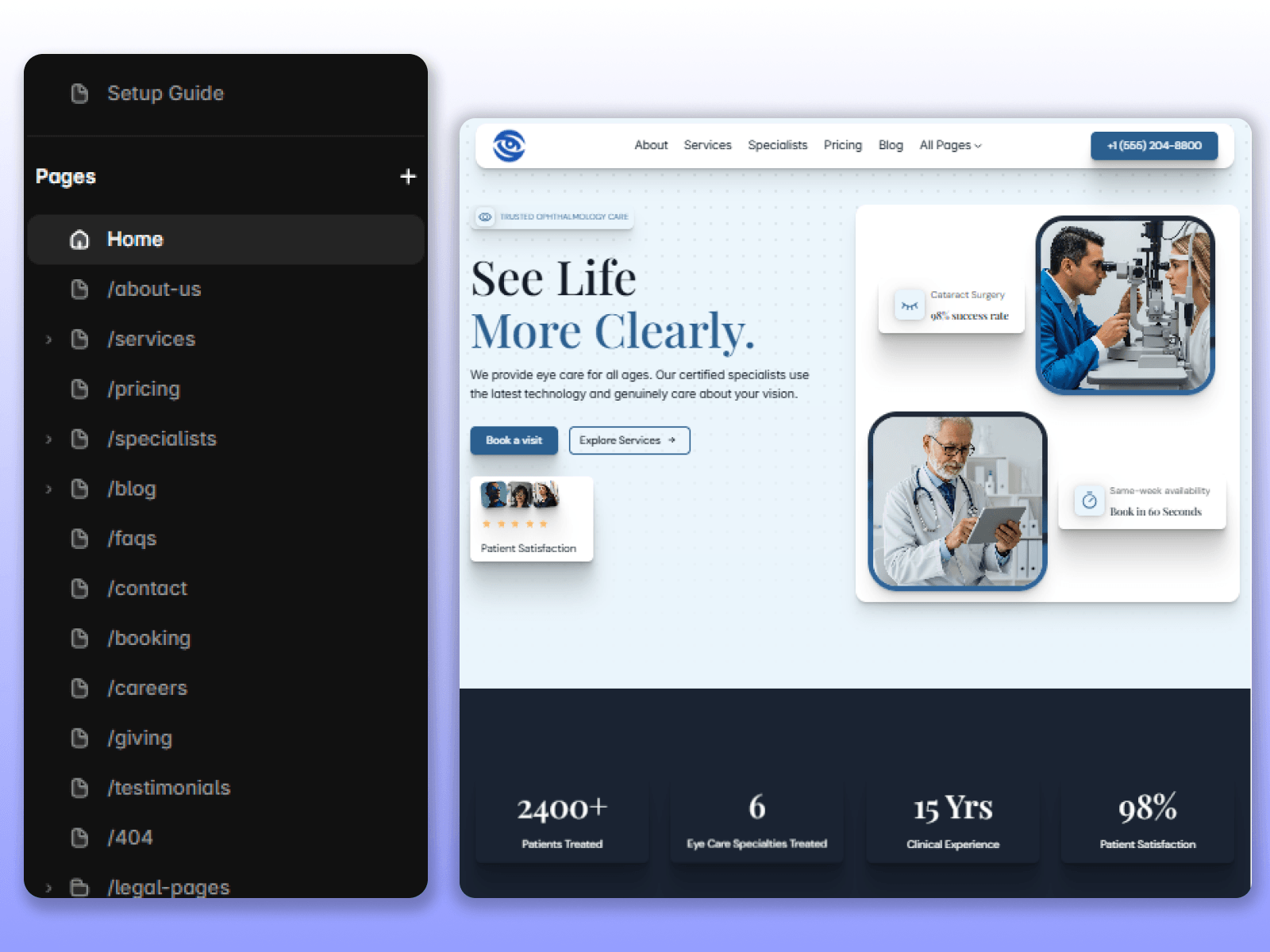 Vysara is FREE for the next 24 hours (normally $99) π19 pages. 6 CMS collections. Setup Guide. Ophthalmology & Medical Healthcare Template.