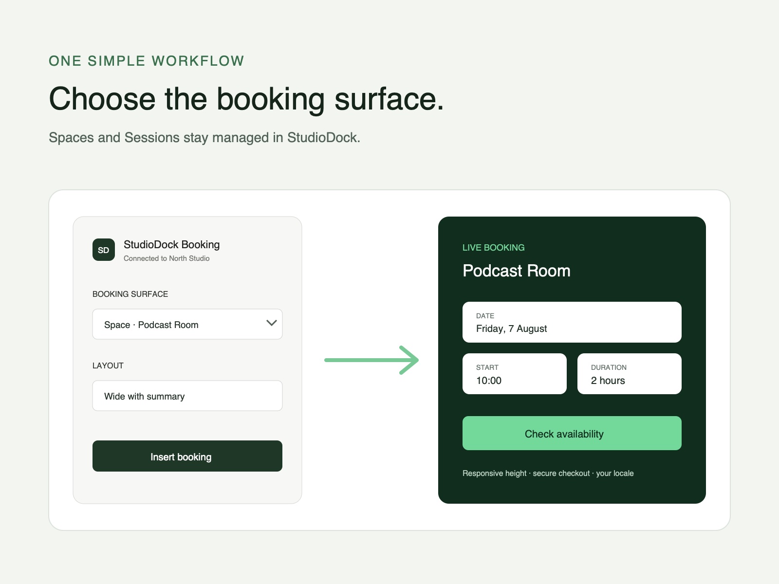 StudioDock Booking
