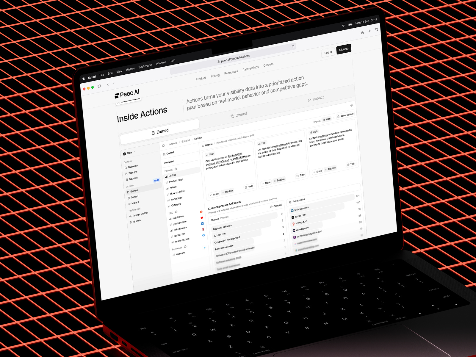 Peec.ai Actions Page