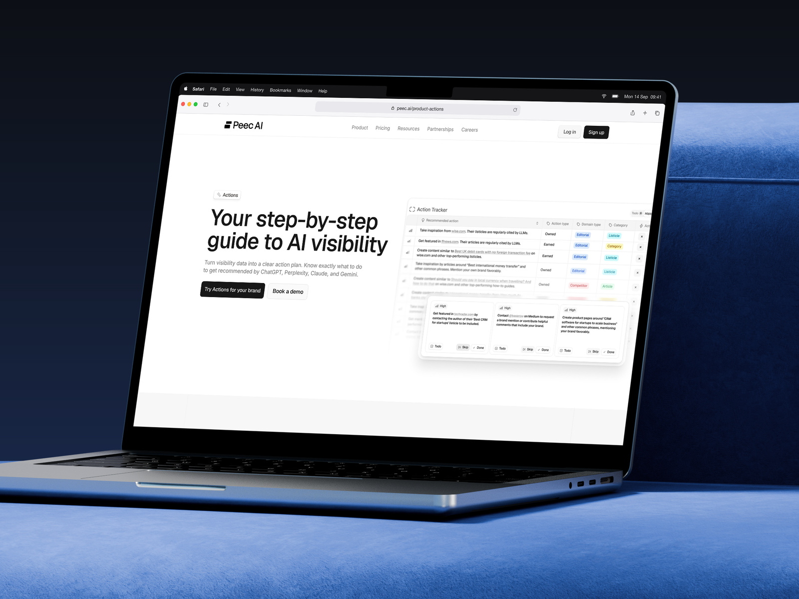 Peec.ai Actions Page