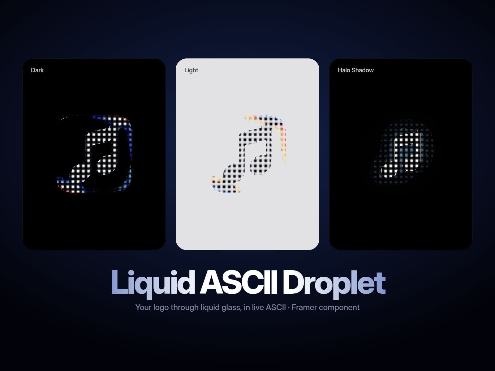 Liquid ASCII Droplet