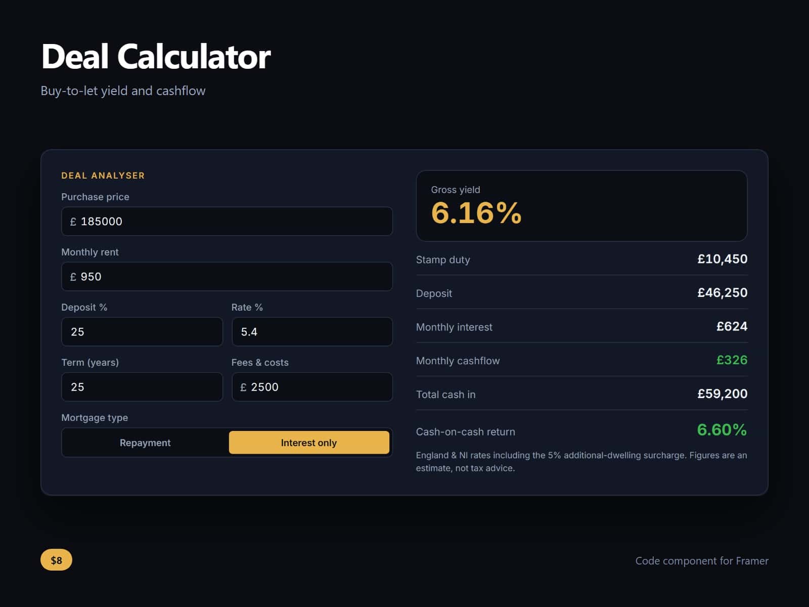 Deal Calculator